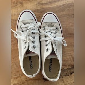 White Converse All Stars.  Size 7